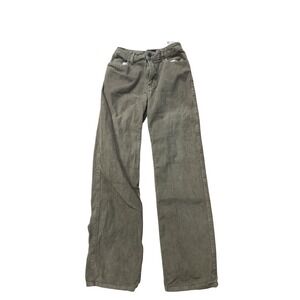 Hollister Pants Size 00R High-Rise Dad Corduroy Olive Green